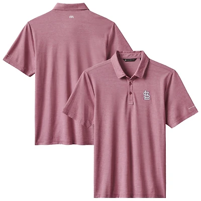 Polo rouge TravisMathew pour homme, motif tri-mélange des Cardinals de St. Louis, Playoff Pitch