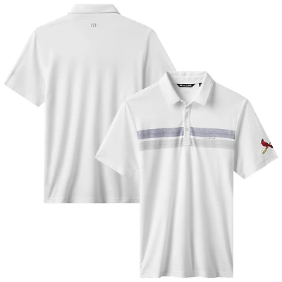 Polo tri-blend blanc TravisMathew pour homme, Cardinals de Saint-Louis