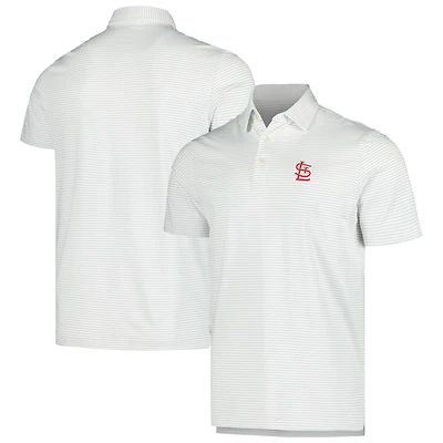 Men's Vineyard Vines Gray St. Louis Cardinals Bradley Stripe Polo