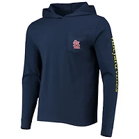 T-shirt à capuche manches longues Vineyard Vines pour hommes, bleu marine