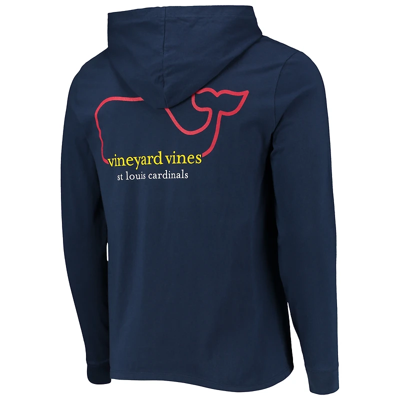 T-shirt à capuche manches longues Vineyard Vines pour hommes, bleu marine