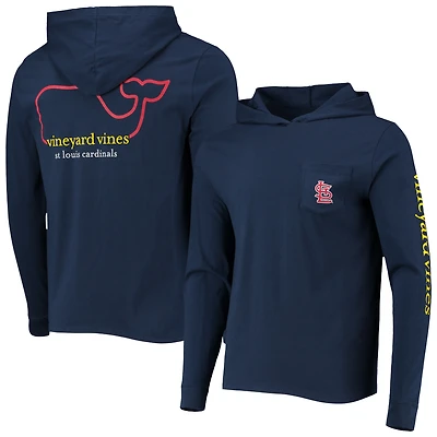 T-shirt à capuche manches longues Vineyard Vines pour hommes, bleu marine