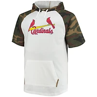 T-shirt à capuche raglan Yadier Molina pour homme, blanc/camouflage St. Louis Cardinals Player Big & Tall