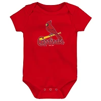 Body rouge avec logo de l'équipe principale des Cardinals Saint-Louis pour nouveau-nés et nourrissons