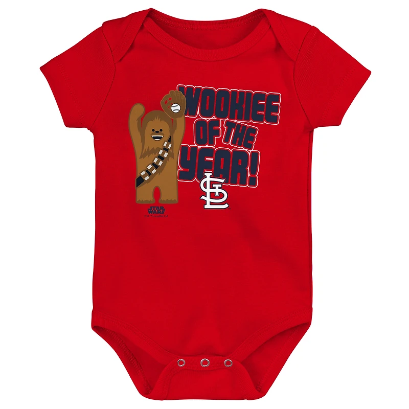 Body nouveau-né et nourrisson rouge St. Louis Cardinals Star Wars Wookie de l'année