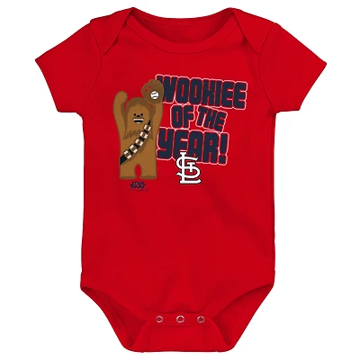 Body nouveau-né et nourrisson rouge St. Louis Cardinals Star Wars Wookie de l'année