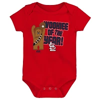 Body nouveau-né et nourrisson rouge St. Louis Cardinals Star Wars Wookie de l'année