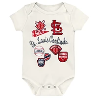 Newborn Outerstuff St. Louis Cardinals Home Plate 3-Piece Creeper Set