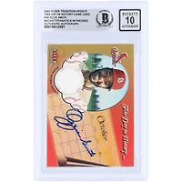 Ozzie Smith St. Louis Cardinals Autographed 2002 Fleer Tradition This Day in History Relic #TDH-OZ Beckett Fanatics Witnessed Authenticated 10 Card
