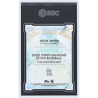 Carte Topps Diamond Icons 2020 autographiée par Ozzie Smith des Cardinals de St. Louis #AC-OS #20/25 SGC authentifiée 8,5/10