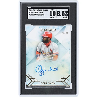 Carte Topps Diamond Icons 2020 autographiée par Ozzie Smith des Cardinals de St. Louis #AC-OS #20/25 SGC authentifiée 8,5/10