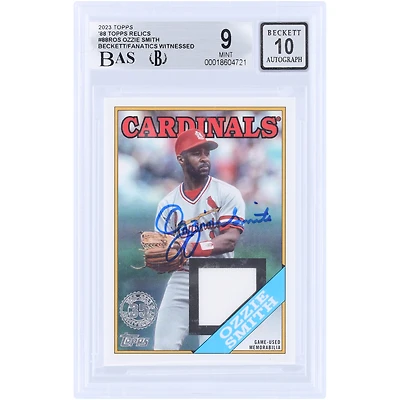Ozzie Smith St. Louis Cardinals Autographed 2023 Topps Series One GU Relic #88R-OS Beckett Fanatics Witnessed Authenticated 9/10 Card