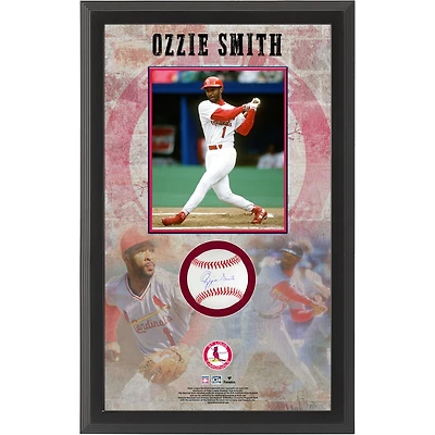 Ozzie Smith St. Louis Cardinals Autographed Baseball Shadow Box
