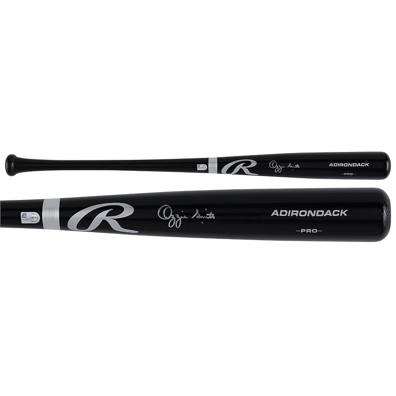 Ozzie Smith St. Louis Cardinals Autographed Black Rawlings Pro Bat