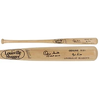 Batte de baseball Louisville Slugger Blonde autographiée par Ozzie Smith des Cardinals de St. Louis avec l'inscription « HOF 2002 »