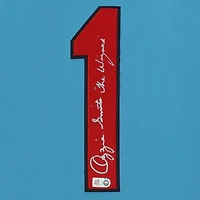 Maillot authentique bleu autographié Mitchell & Ness des Cardinals de St. Louis par Ozzie Smith avec inscription « The Wizard »
