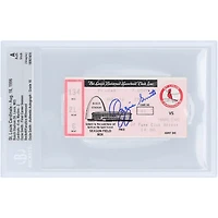 Ozzie Smith St. Louis Cardinals Autographed Final Career Season Stub Beckett Fanatics Witnessed Authenticated Auto 10 Ticket from August 16, 1996 