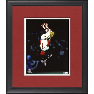 Photographie encadrée autographiée d'Ozzie Smith des Cardinals de St. Louis, 8'' x 10'', à retournement vertical