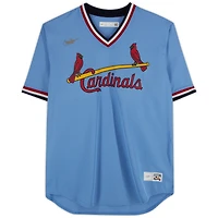 Ozzie Smith St. Louis Cardinals Autographed Light Blue Nike Cooperstown Collection Replica Jersey with "The Wizard" Inscription