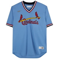 Ozzie Smith St. Louis Cardinals Autographed Light Blue Nike Cooperstown Collection Replica Jersey