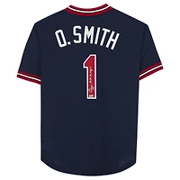 Maillot authentique dédicacé par Ozzie Smith des Cardinals de St. Louis par Mitchell & Ness avec inscription « The Wizard »