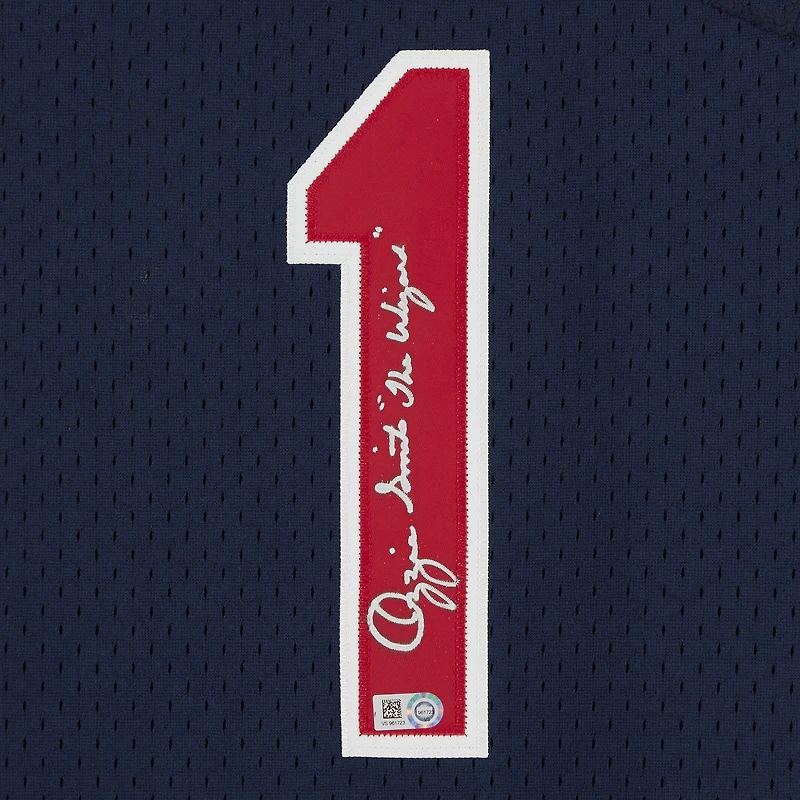 Maillot authentique dédicacé par Ozzie Smith des Cardinals de St. Louis par Mitchell & Ness avec inscription « The Wizard »