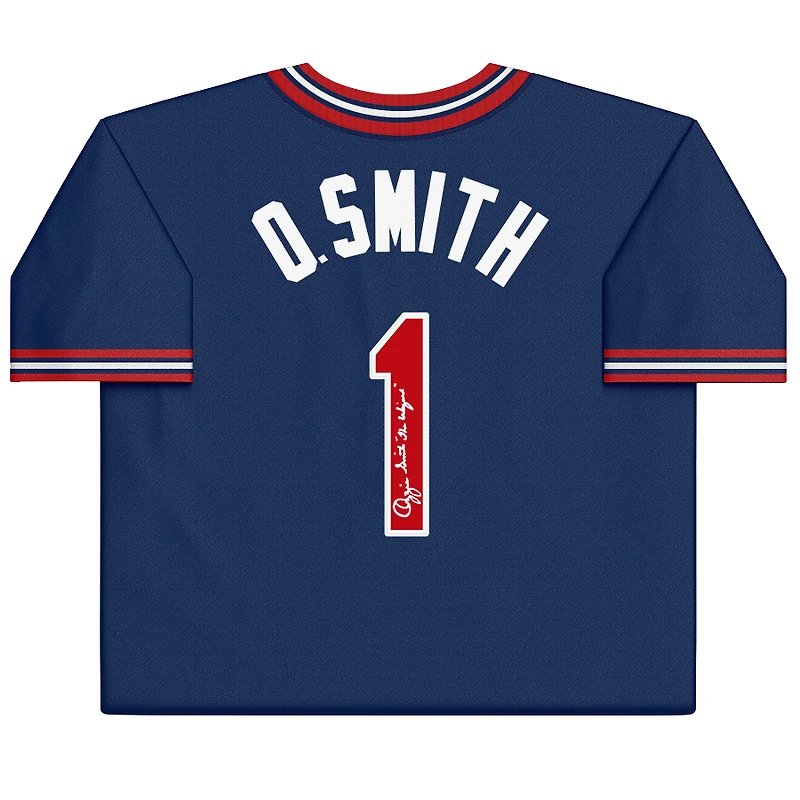 Maillot authentique dédicacé par Ozzie Smith des Cardinals de St. Louis par Mitchell & Ness avec inscription « The Wizard »