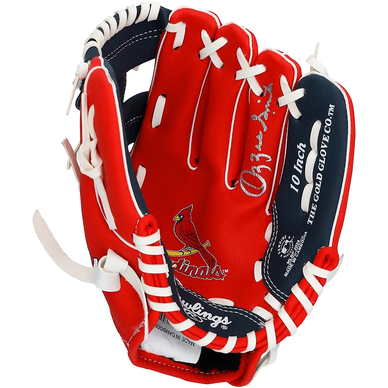 Ozzie Smith St. Louis Cardinals Autographed Rawlings 10" Collectible Team Logo Glove