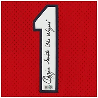 Maillot d'entraînement au bâton dédicacé par Ozzie Smith des Cardinals de St. Louis par Scarlett Mitchell et Ness avec l'inscription « The Wizard »