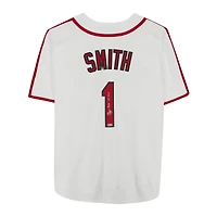 Ozzie Smith St. Louis Cardinals Autographed White Nike Cooperstown Collection Replica Jersey with "HOF 2002" Inscription