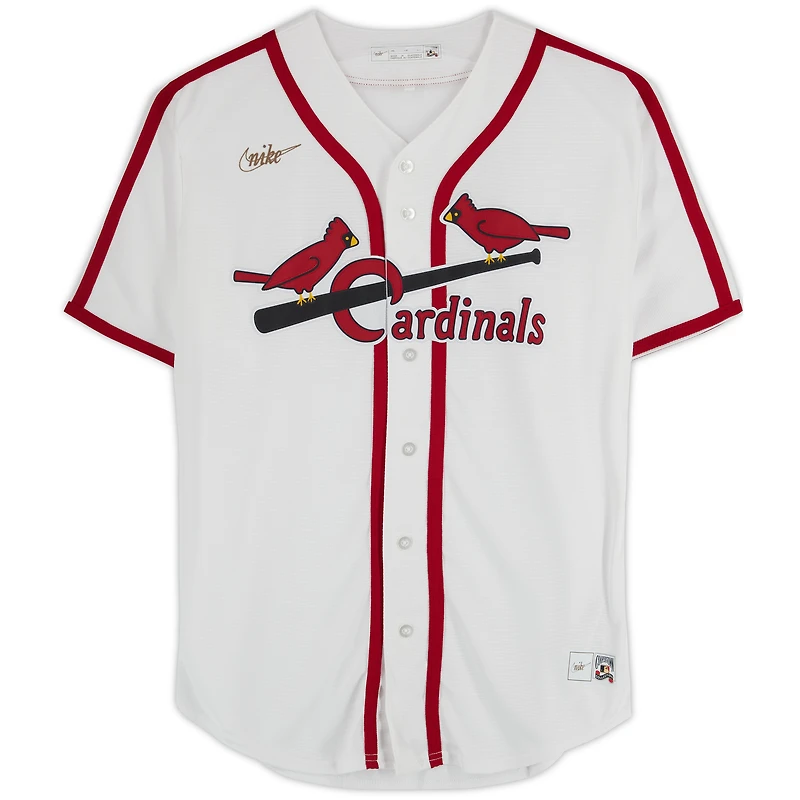 Ozzie Smith St. Louis Cardinals Autographed White Nike Cooperstown Collection Replica Jersey