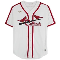 Ozzie Smith St. Louis Cardinals Autographed White Nike Cooperstown Collection Replica Jersey