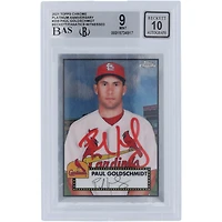 Paul Goldschmidt St. Louis Cardinals Autographié 2021 Topps Chrome #209 Beckett Fanatics Witnessed Authenticated 9/10 Card