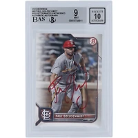 Paul Goldschmidt St. Louis Cardinals Autographié 2022 Bowman Série 1 #69 Beckett Fanatics Witnessed Authenticated 9/10 Card