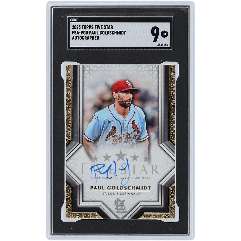 Paul Goldschmidt St. Louis Cardinals Autographed 2023 Topps Five Star #FSA-PGO SGC Authenticated 9 Card