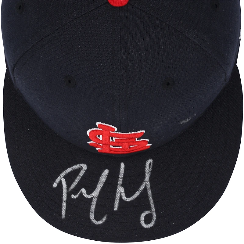 Casquette bleu marine dédicacée par Paul Goldschmidt des Cardinals de St. Louis lors de la saison de la MLB