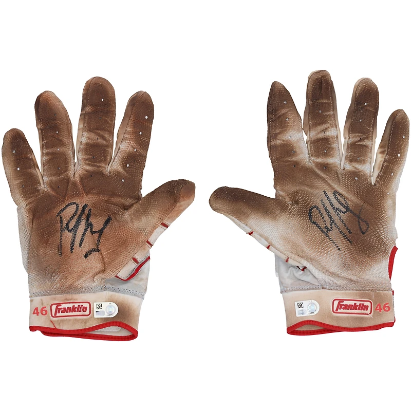 Paul Goldschmidt St. Louis Cardinals Autographed Game-Used White Franklin Batting Gloves from the 2023 MLB Season - WN55913835-36