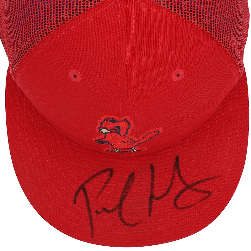 Casquette rouge autographiée par Paul Goldschmidt des Cardinals de St. Louis portée par un joueur de la saison 2023 de la MLB