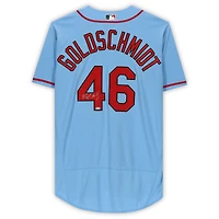 Maillot authentique Nike bleu poudré autographié par Paul Goldschmidt des Cardinals de Saint-Louis