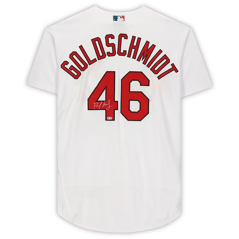 Maillot authentique Nike blanc autographié de Paul Goldschmidt, Cardinals de Saint-Louis