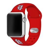 Bracelet sport rouge des Cardinals de Saint-Louis pour Apple Watch 42-44 mm