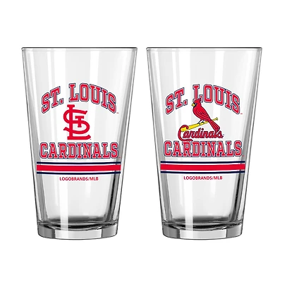 Cardinals de Saint-Louis 16oz. Verre à pinte, paquet de deux