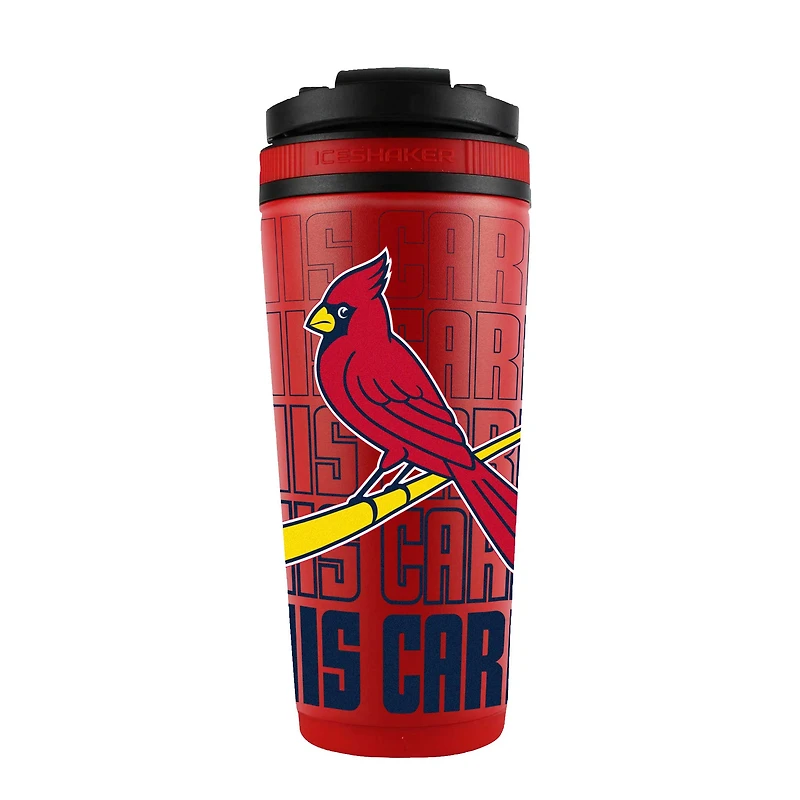 Bouteille shaker en acier inoxydable 4D de 26 oz des Cardinals de Saint-Louis