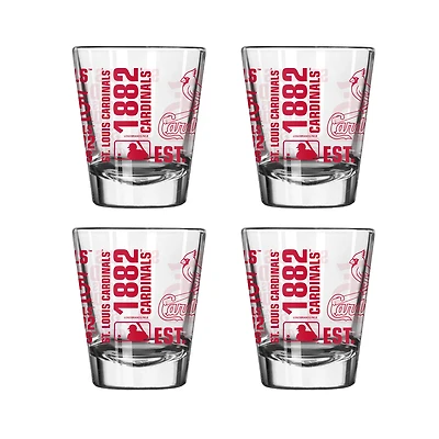 St. Louis Cardinals 4-Pack 2oz. Shot Glass Set