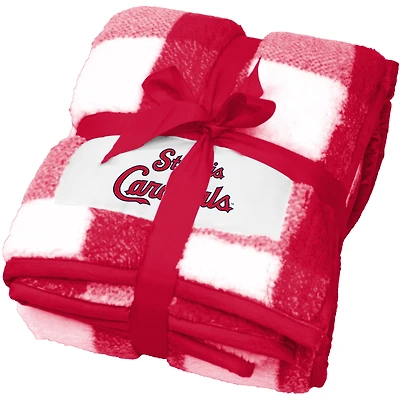 Couverture polaire givrée à carreaux Buffalo 50'' x 60'' St. Louis Cardinals