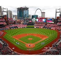 Photographie non signée de la vue générale du Busch Stadium St. Louis Cardinals pendant journée