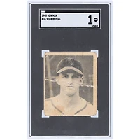 Carte de recrue Stan Musial, Cardinals de Saint-Louis, 1948, Bowman n° 36, authentifiée par SGC.