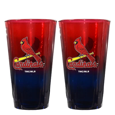 V110623 SLCard Lot de 2 verres à pinte ombrés 16 oz CUPGLA2PK MLB-SLC-2942-RED-2PK #25
