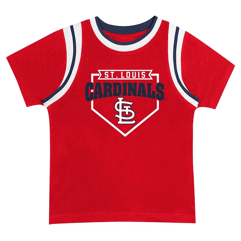 Toddler Fanatics Red/Gray St. Louis Cardinals Bases Loaded T-Shirt & Shorts Set