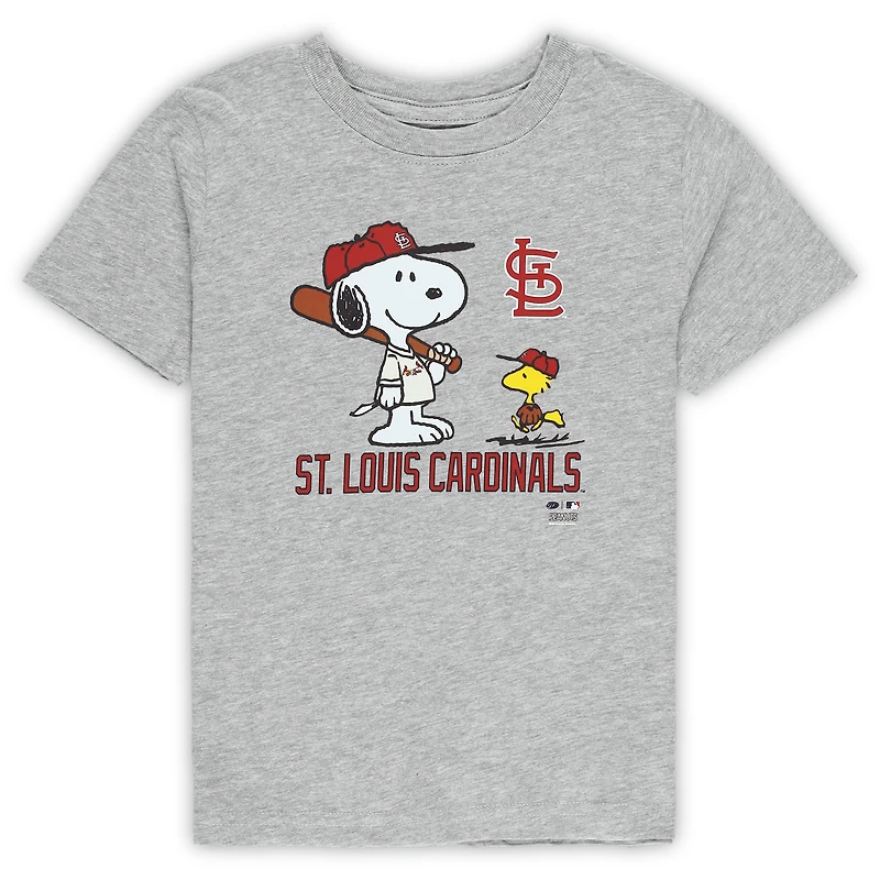 Toddler Heather Gray St. Louis Cardinals Peanuts Snoopy T-Shirt